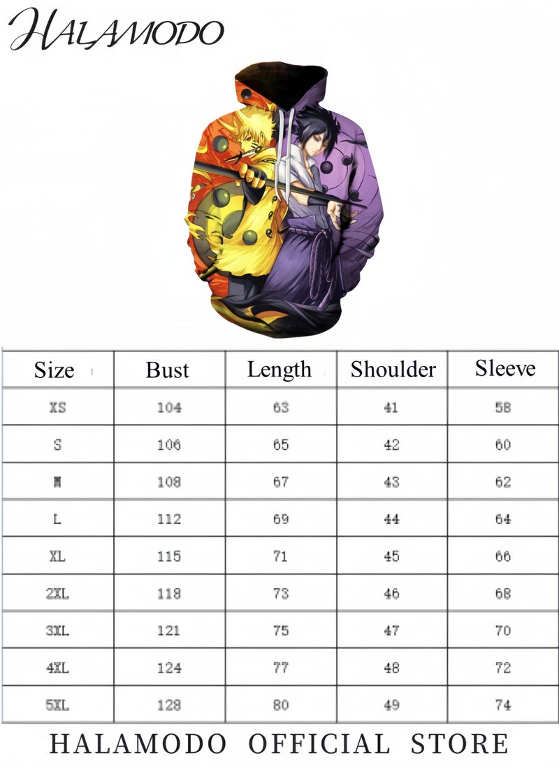 HALAMODO Cosplay Costume Anime Hoodie Hooded Pullover Sweatshirt Anime Cosplay Clothing Printed Hoodies Fashion Street Novelty Hooded for Men Women  - Image 4