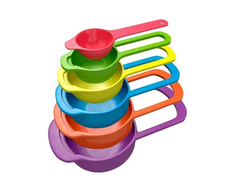 Sakoraware Measuring Cups and Spoons Set, Measuring Cup Kitchen Accessories Cups and Spoons for Baking Essentials Cooking Set, 6 pcs, Multicolor - Image 5
