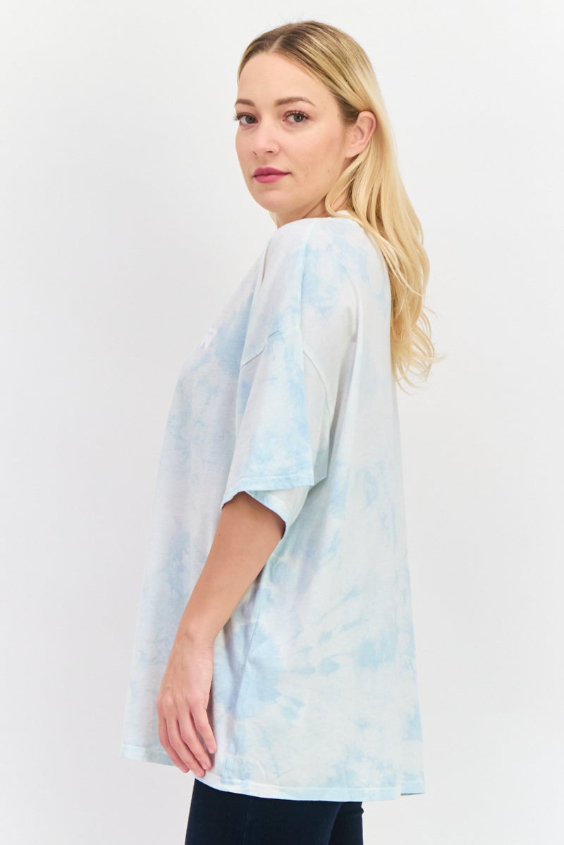 Wrangler Women Crew Neck Short Sleeve Tie Dye T-Shirt, Multicolor - Image 2