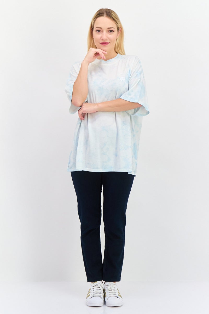 Wrangler Women Crew Neck Short Sleeve Tie Dye T-Shirt, Multicolor - Image 4