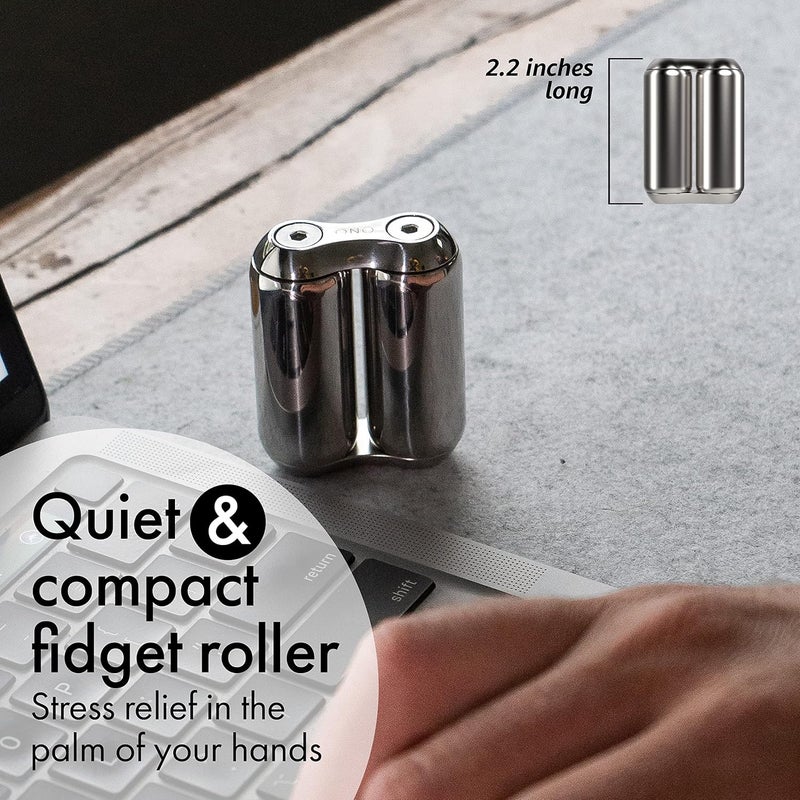 ONO Roller Stainless Steel Mini - The Original Handheld Fidget Toy for Adults | Relieve Stress, Anxiety, Tension | Promotes Focus, Clarity | Compact Portable Design | Stainless Steel for Added Weight - Image 5