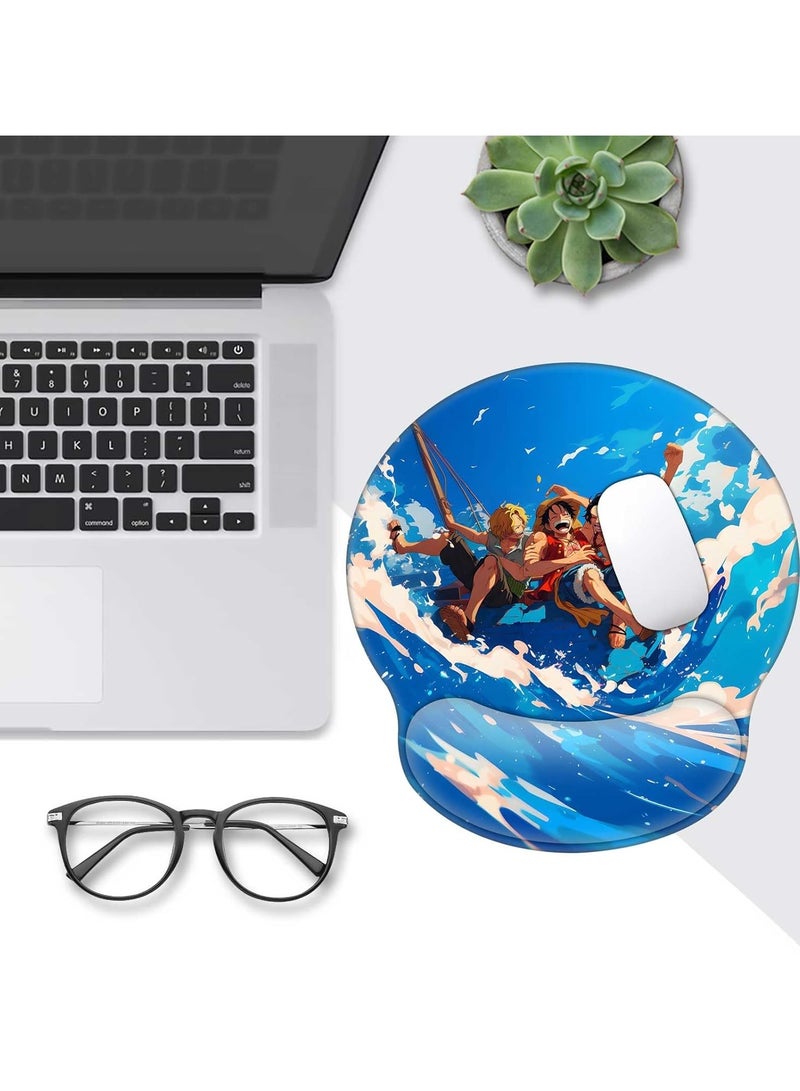 عام وسادة ماوس أنيمي لطيفة مع دعامة للمعصم، قاعدة مطاطية مانعة للانزلاق، وسادة ماوس مريحة للألعاب - وسادة ماوس مريحة مع دعامة للمعصم - Image 5