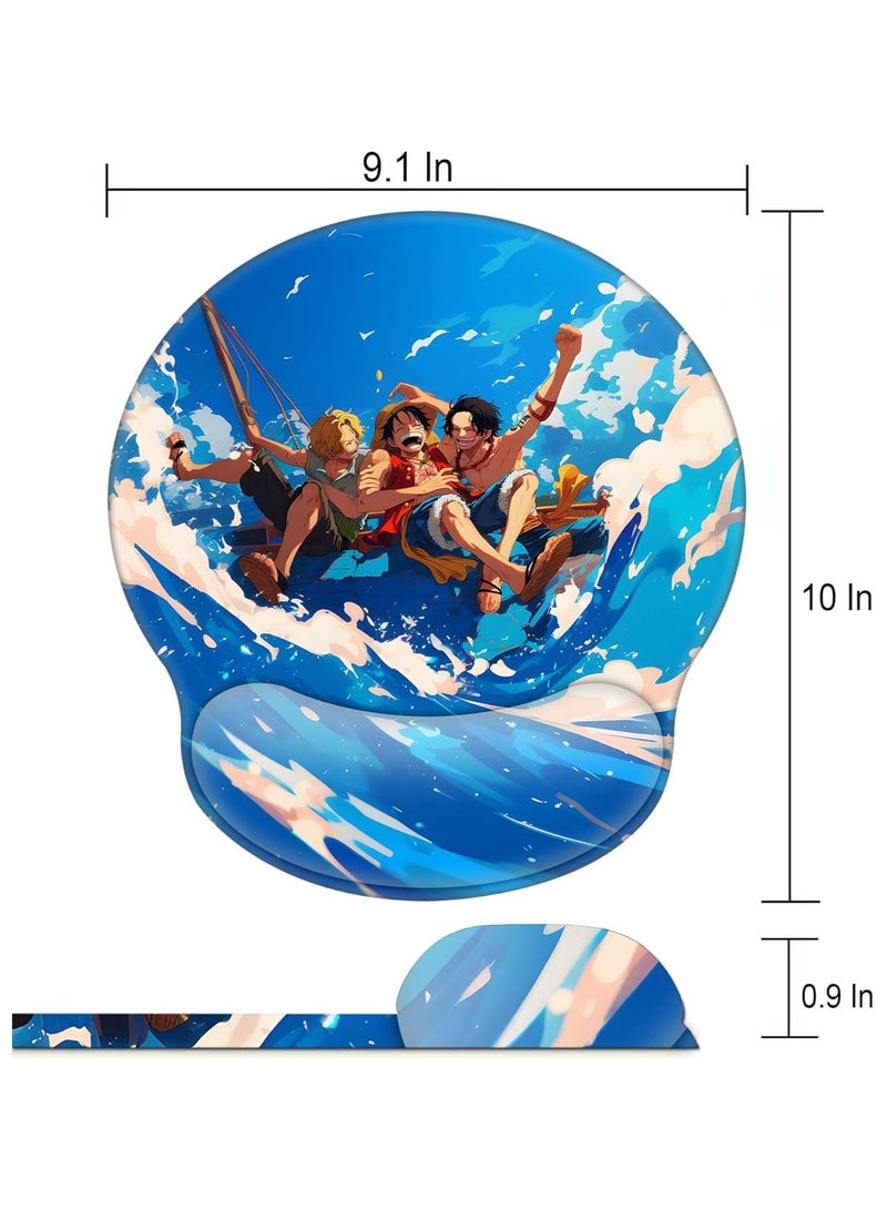 عام وسادة ماوس أنيمي لطيفة مع دعامة للمعصم، قاعدة مطاطية مانعة للانزلاق، وسادة ماوس مريحة للألعاب - وسادة ماوس مريحة مع دعامة للمعصم - Image 3