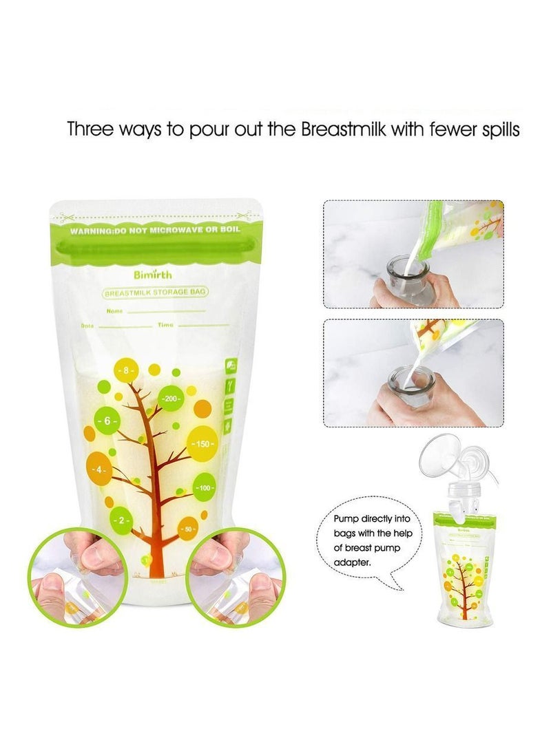 Bimirth 112 Count Breastmilk Storage Bags BPA-free Milk & Freezing Bag Container, 200ml Capacity Breast Fresh for Baby Infants Newborn - Image 3