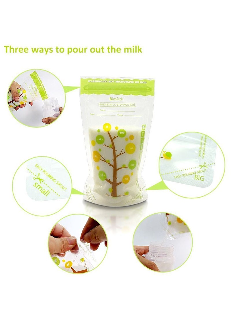 Bimirth 112 Count Breastmilk Storage Bags BPA-free Milk & Freezing Bag Container, 200ml Capacity Breast Fresh for Baby Infants Newborn - Image 5
