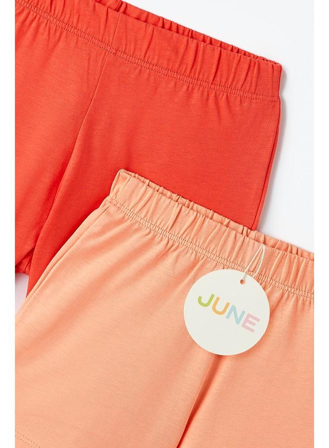 جون يونيو جيرل قطعتين شورت خوخي - مرجاني - Image 4