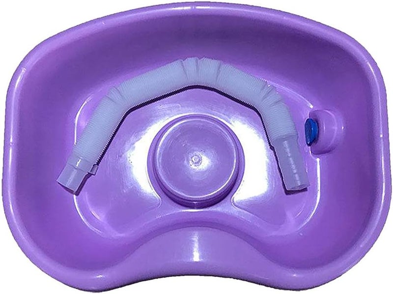 klarakoShampoo Basin for Washing Hair in Bed, Hair Washing Basin with Head Cushion, Plastic Washing Tray for Disabled Pregnant Women Elderly klarakoPurple 150cm - Image 4