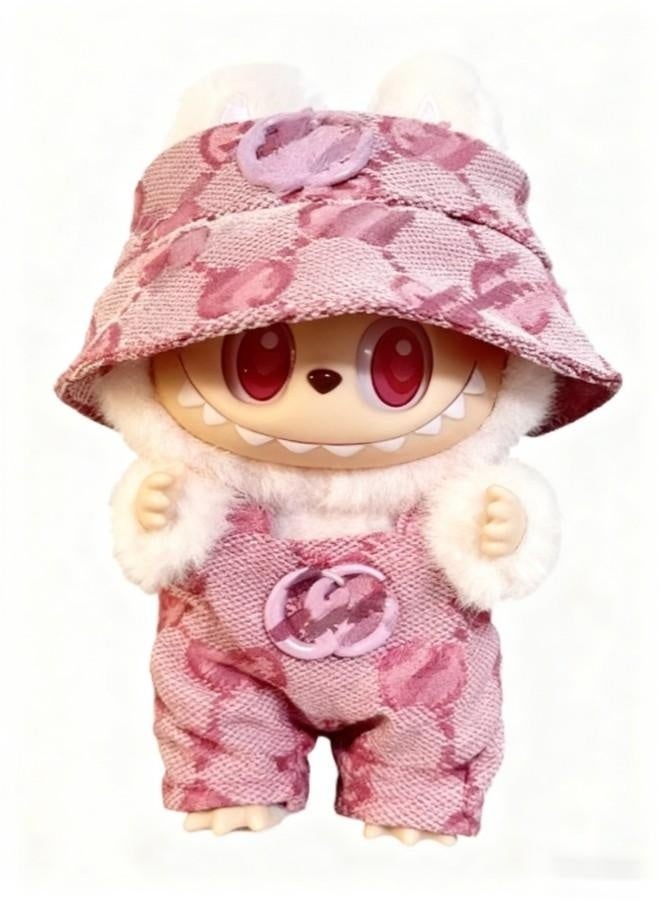 Labubu Doll Clothes Set for 17cm Hanging Plush Figures, Interchangeable Outfits for First and Second Generation Vinyl Collectible Dolls, Durable and Stylish Accessories for Creative Play