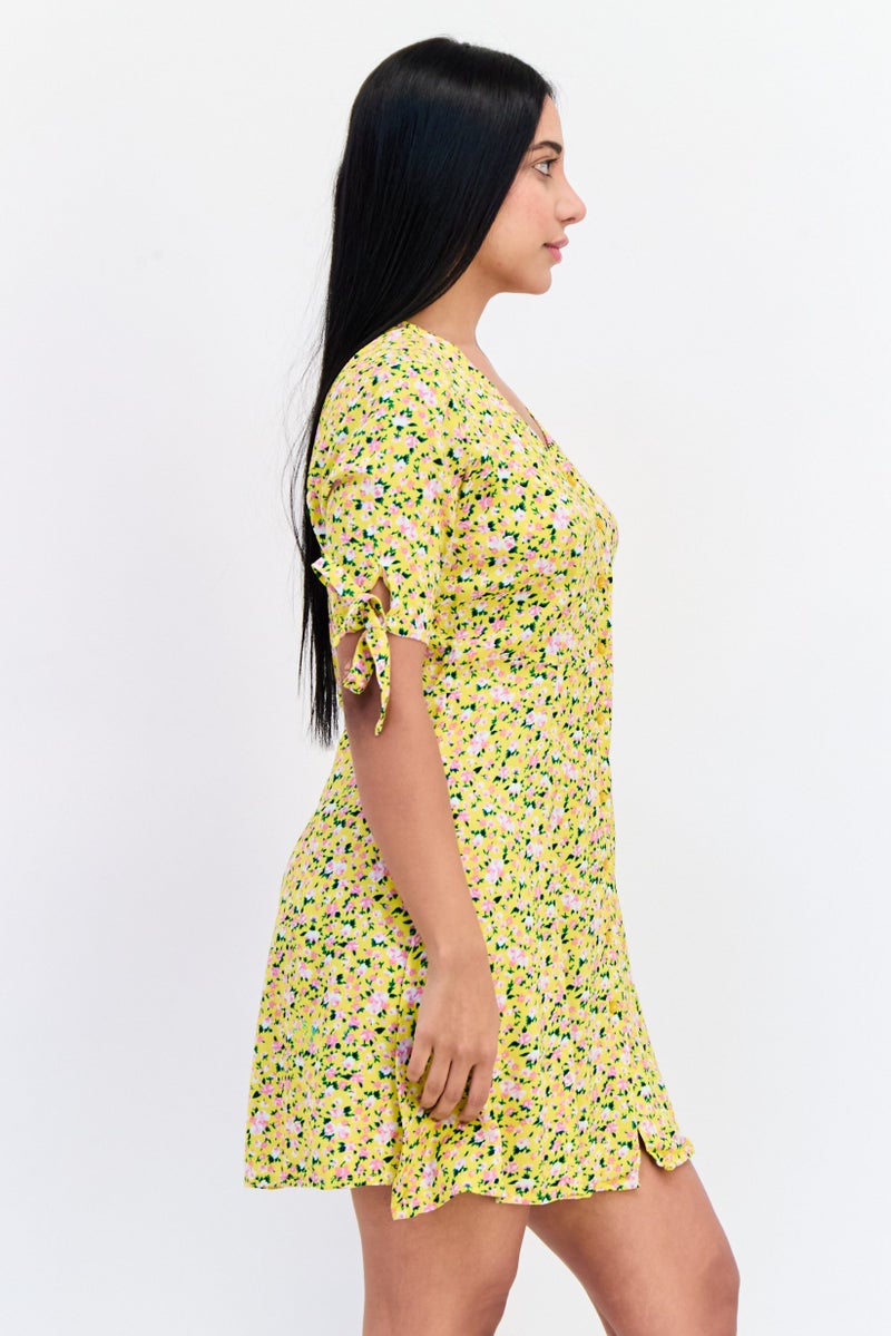 ONLY Women Floral Print Mini Dress, Multicolor - Image 2