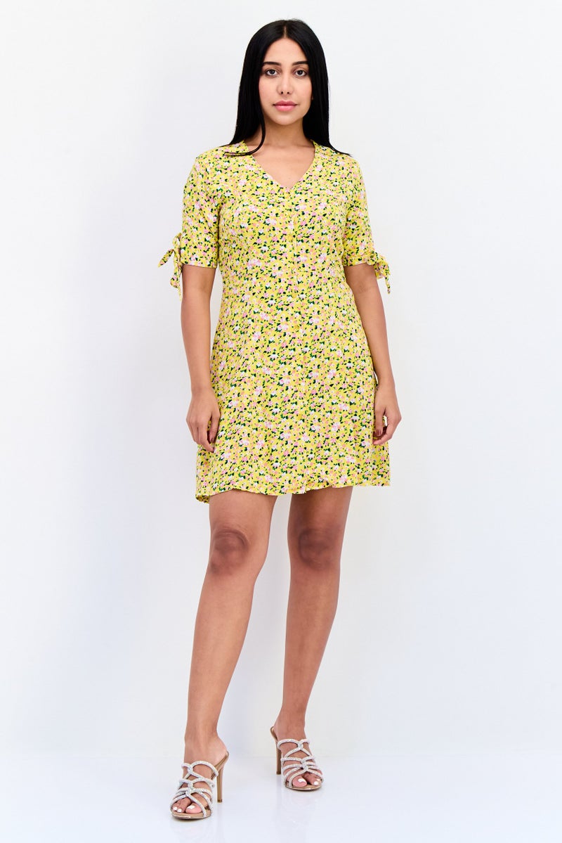 ONLY Women Floral Print Mini Dress, Multicolor - Image 4