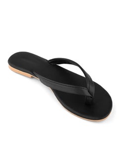 URBANA BLACK LEATHER SLIPPERS FOR WOMEN