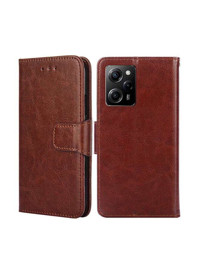 Case For Xiaomi Poco X5 Pro / Redmi Note 12 Pro Speed Crystal Texture Leather Phone Case