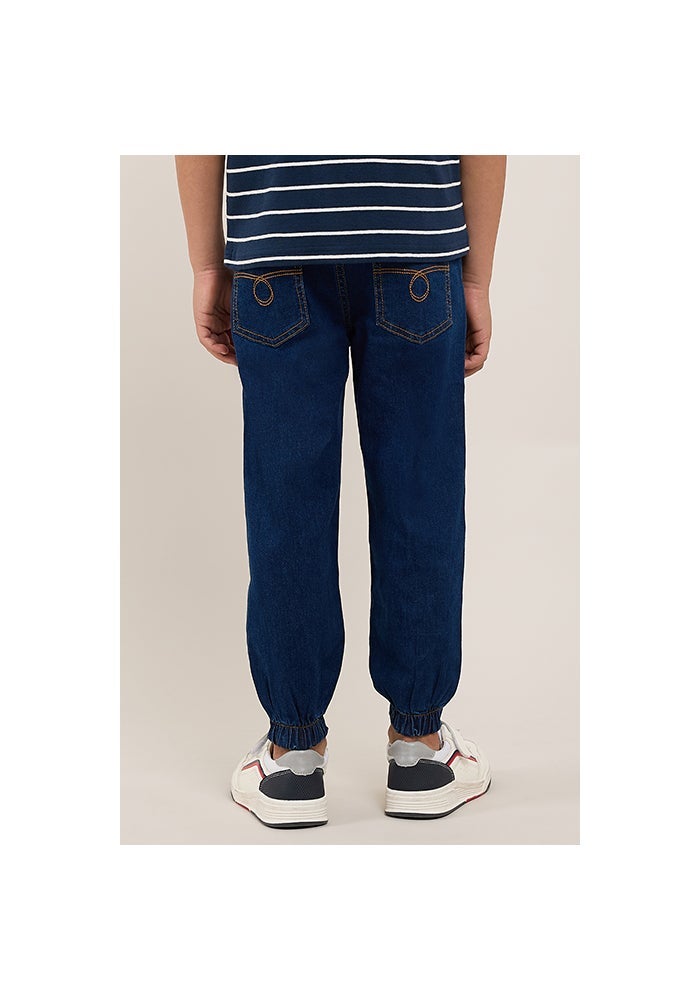 R&B Washed Jogger Jeans with Drawstring Waist - Image 5