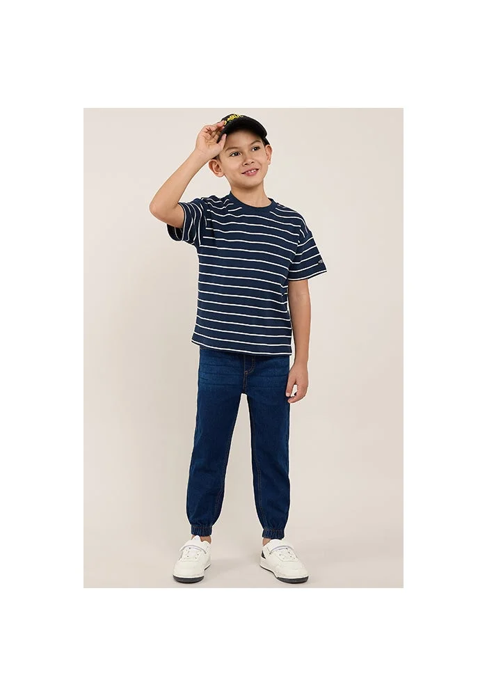 أر أند بي Washed Jogger Jeans with Drawstring Waist