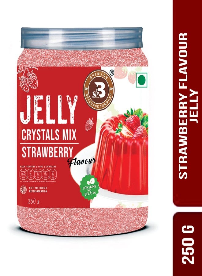 Brew Lab Jelly Crystal Mix For Making Jelly -Strawberry Flavor | Easy To Make | No Gelatin 250 g - Image 2