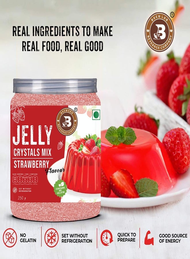 Brew Lab Jelly Crystal Mix For Making Jelly -Strawberry Flavor | Easy To Make | No Gelatin 250 g - Image 3