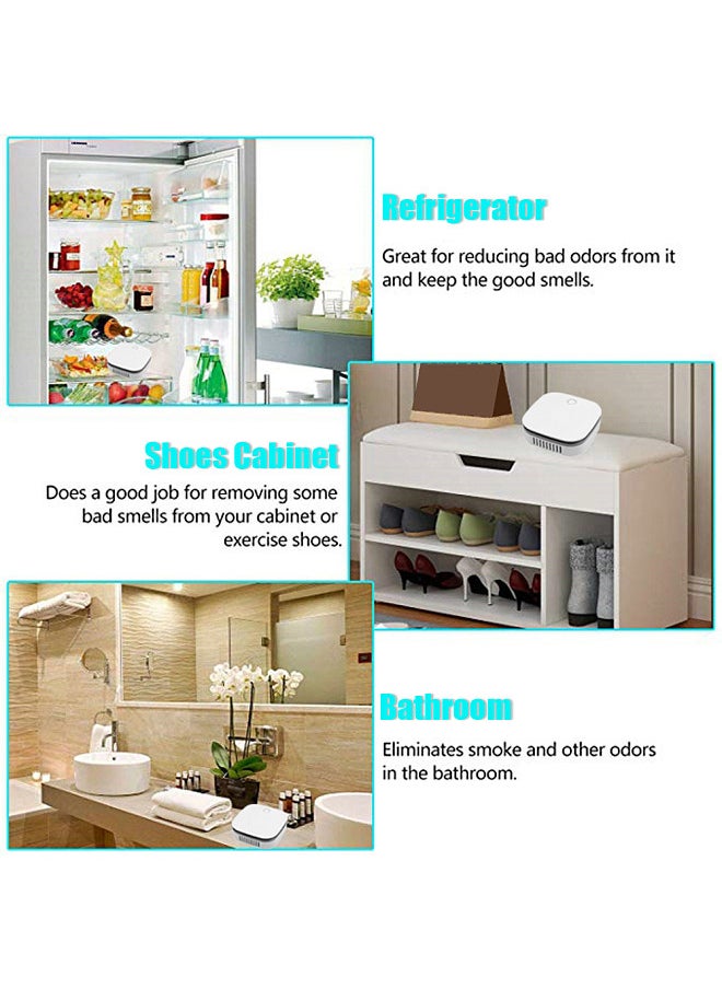 Portable Air Purifier Ozone Generator O3 Negative Ion Deodorizer Sterilizer Odor Remover Eliminating with Timer 2 Modes Ozone Machine for Home Car Office