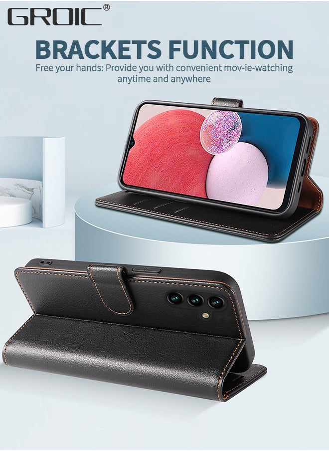 GROIC Case for Samsung Galaxy A54 6.4 Inch Wallet Case, Flip Wallet Case with Kickstand RFID Blocking Credit Card Holder Full Protection Magnetic Case Compatible with Samsung Galaxy A54  - Image 5