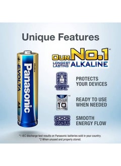Panasonic Evolta Premium Lr03Eg/4B Alkaline Aaa Batteries (Pack Of 4)  - Image 2