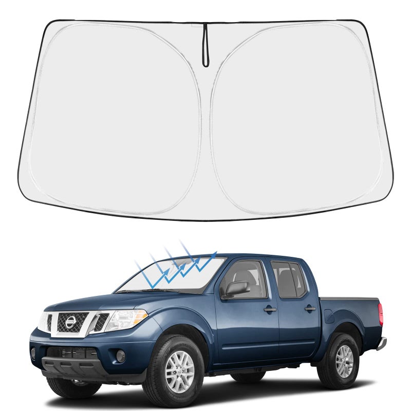 Proadsy Front Windshield Sun Shade Foldable Sunshade Protector Custom Fit 20212005 Nissan Frontier 2Dr 4Dr KingCab CrewCab Pickup Accessories 2025 Upgrade