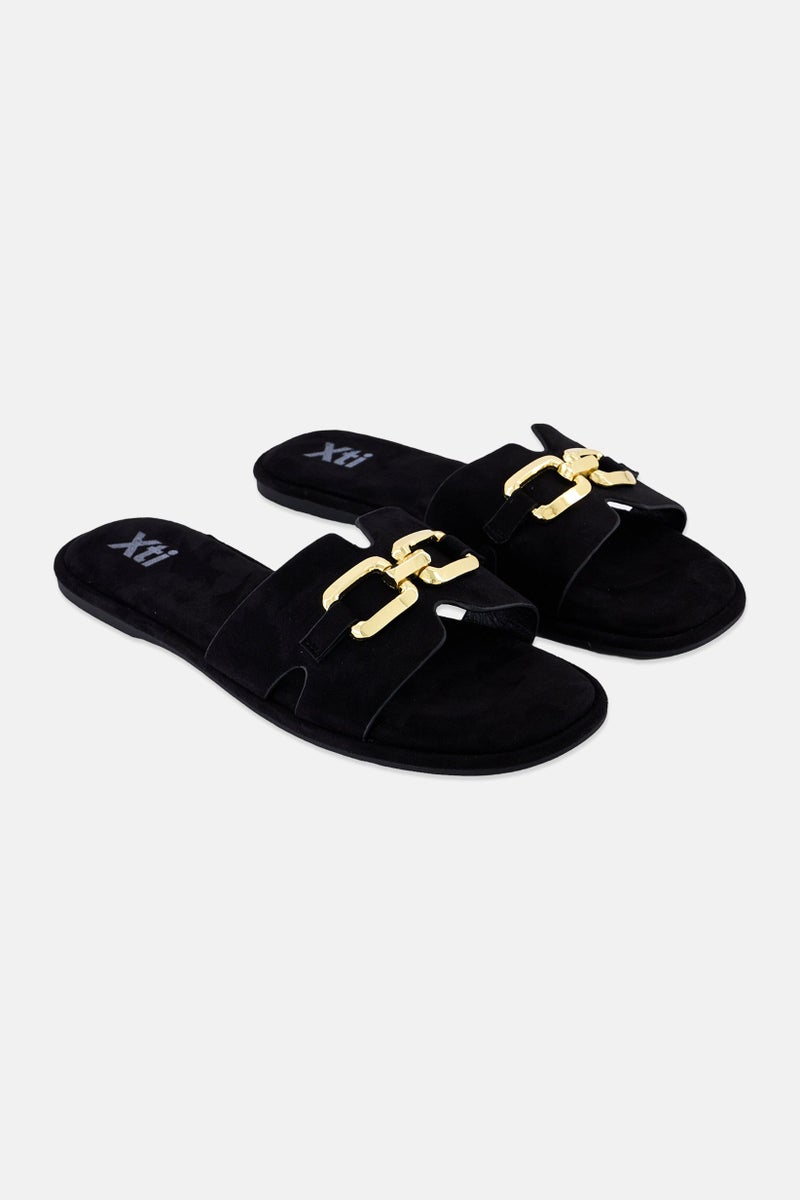 Xti Women Slip On Flats, Black - Image 1