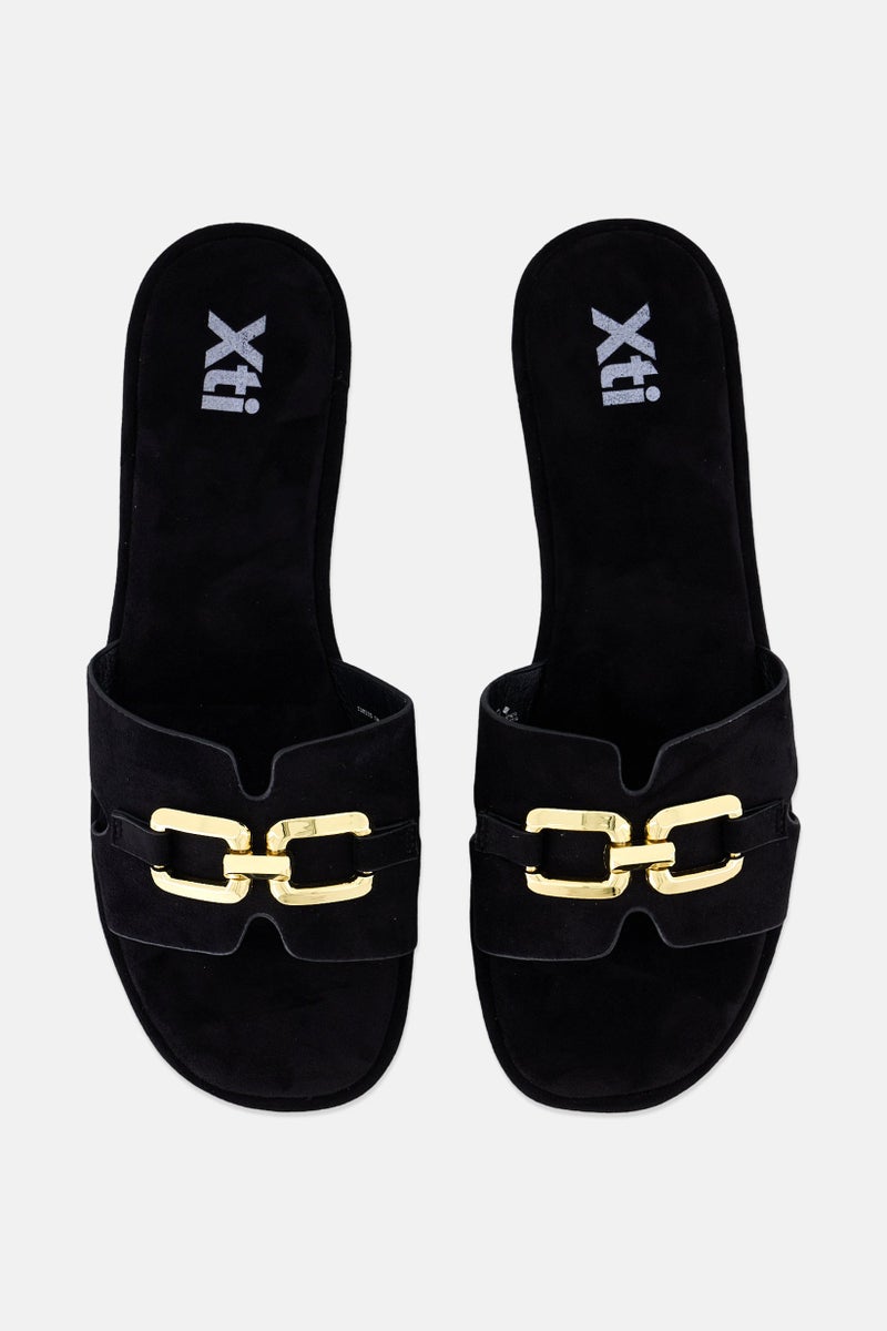 Xti Women Slip On Flats, Black - Image 2