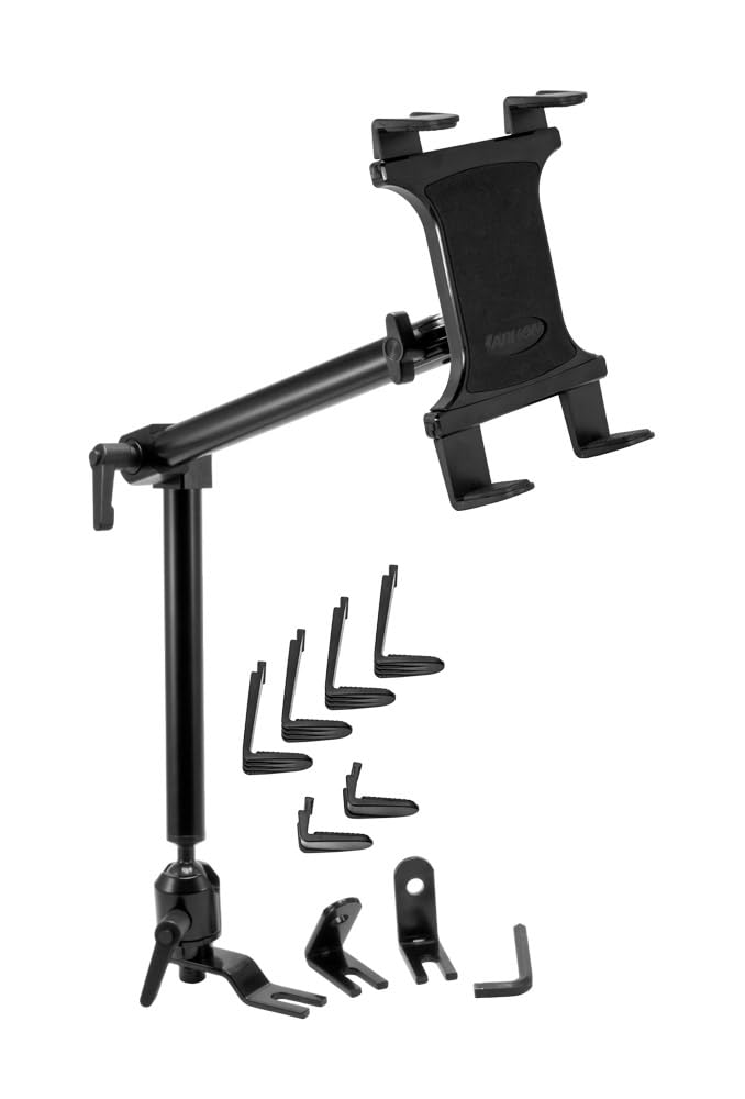 ARKON Mounts Car Seat Rail Tablet Mount and Holder HeavyDuty for CarTruck Adjustable Angle Height Easy Installation Removal 22inch Arm for Enhanced Accessibility Convenience