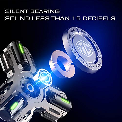 INNÃ”PLUS Fidget Spinners, Fidget Spinner Gifts for Adults and Kids, Stress Anxiety ADHD Relief Figets Toy, Metal Finger Hand Spinner Toys with Luminous Light, Spinner Absorb Solar Light Then Release in Dark - Image 2