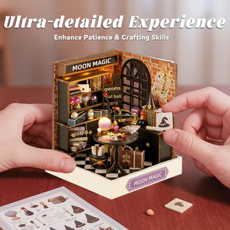 Flever Dollhouse Miniature DIY House Kit Creative Room with Furniture for Romantic Artwork Gift (Moon Magic) - Image 4