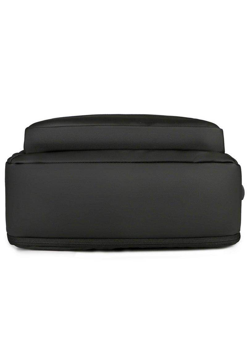 Hike Premium Durable Shoulder Backpack Water Resistant Two-Way Loader Expandable Casual Daypack with Built in USB Port for Men and Women, HK1905-BLACK - Image 5