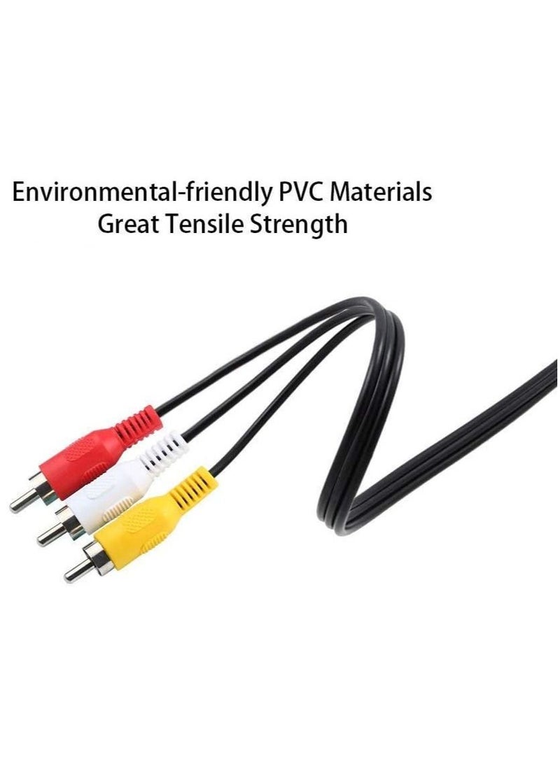 ليدين 3.5 مللي متر إلى 3 RCA ذكر التوصيل إلى RCA صوت ستيريو صوت فيديو ذكر AUX كابل 3.5 مللي متر إلى كابل فيديو كاميرا فيديو RCA AV (1.5 متر) - Image 2