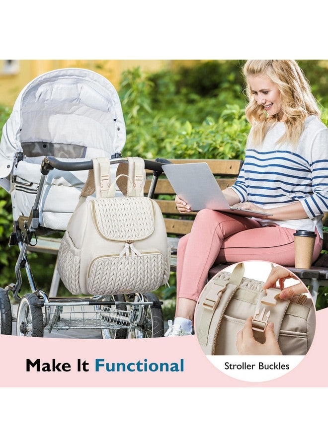 mommore Diaper Bag Small Diaper Backpack Stylish Toddler Baby Mini Maternity Bags Travel Backpacks with Insulated Pockets, Changing Pad, Stroller Straps - Image 1