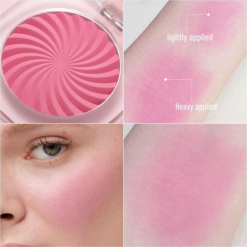 TINTARK Cheeky Blush Compact for Face Cheeks, Talc Free Blusher Palette, Matte Powder Makeup, Natural Healthy, Mauve Pink Magenta Peach Red, Vegan Cruelty Free - Image 2