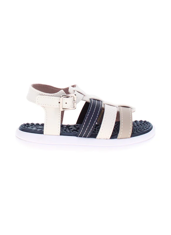 موليكينهو Molekinho Infant Boys Sandals With Back Strap Off White | Made In Brazil