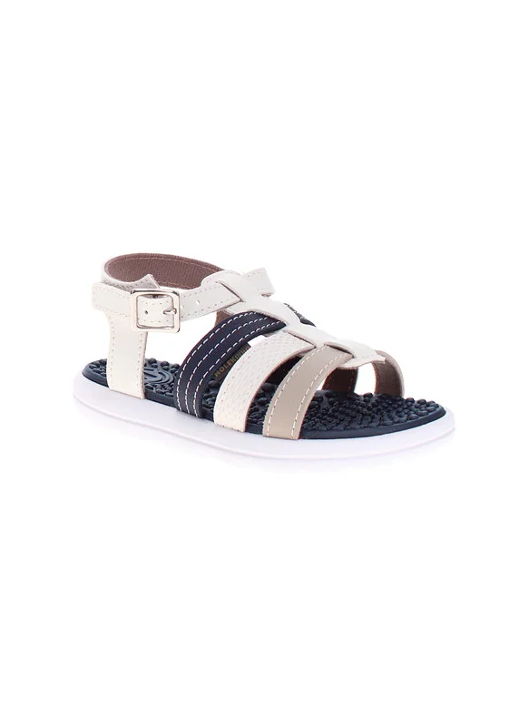موليكينهو Molekinho Infant Boys Sandals With Back Strap Off White | Made In Brazil