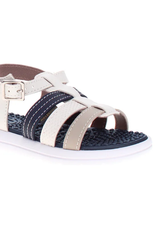موليكينهو Molekinho Infant Boys Sandals With Back Strap Off White | Made In Brazil