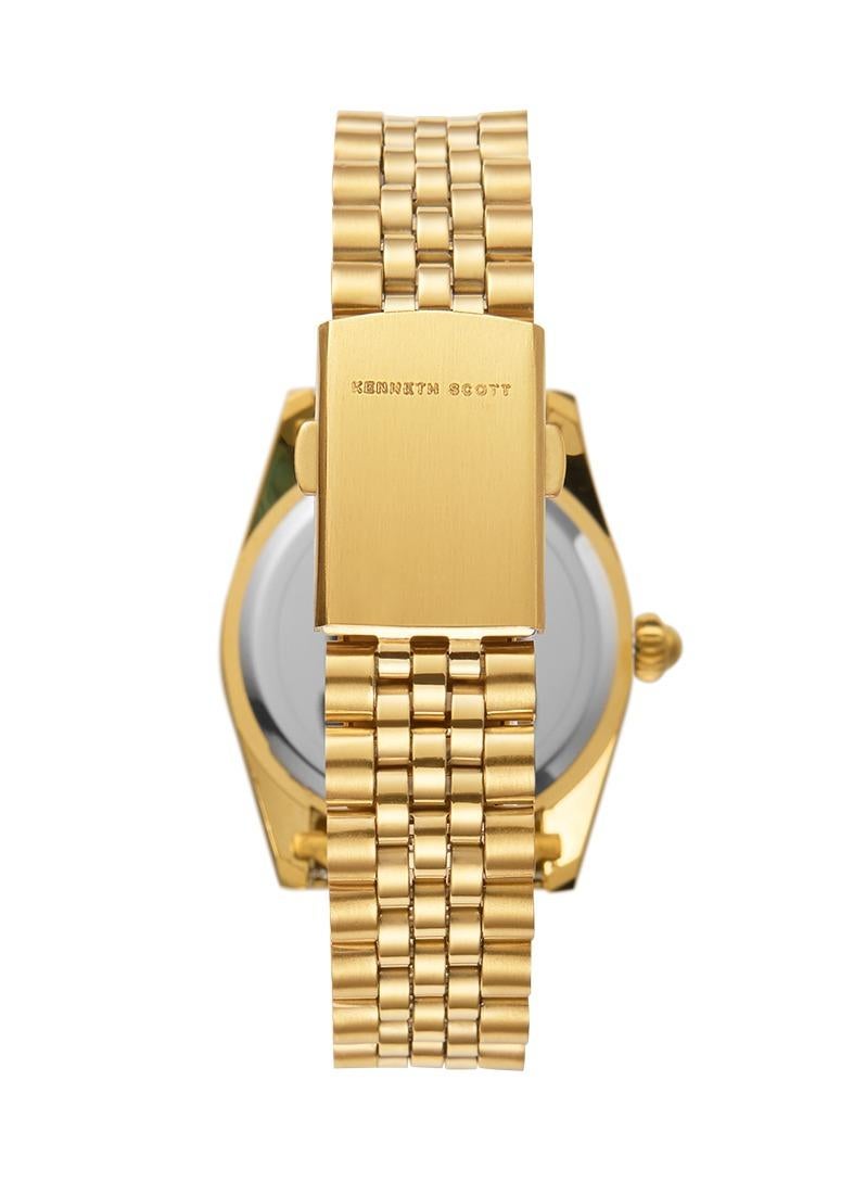 KENNETH SCOTT Kenneth Scott K22036-GBGC Men's Analog Display Watch & Stainless Steel Strap Gold  - Image 3