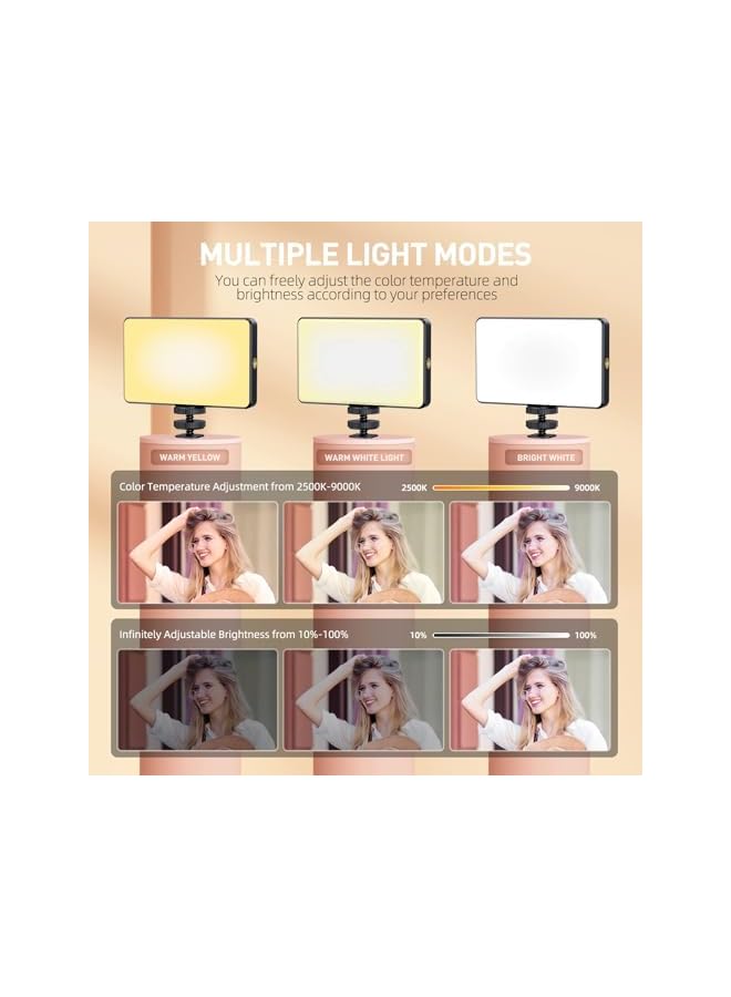 erorex Led Phone Light Selfie Light 2000Mah Rechargeable Clip Video Light 80 Led Phone Light Adjusted 3 Light Modes For Phone Ipad Camera Laptop Light For Phone For Selfie Vlog Tiktok  - Image 3