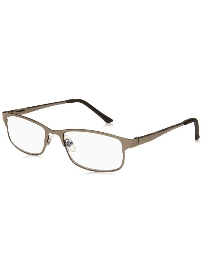 Foster Grant Men's Samson e.Reader Reading Glasses, Satin Dark Gunmetal/Transparent, 52 mm - Image 1