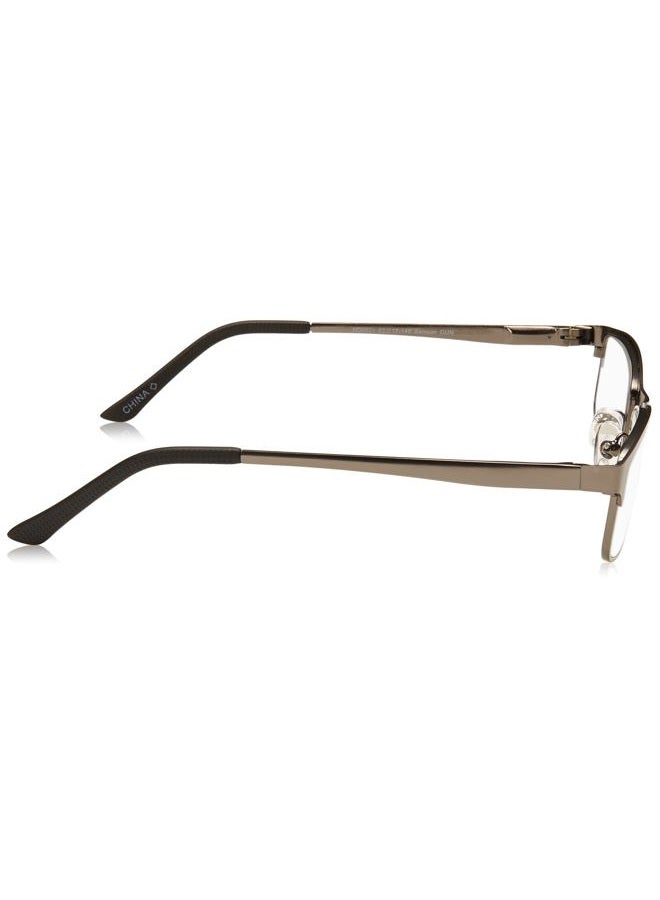 Foster Grant Men's Samson e.Reader Reading Glasses, Satin Dark Gunmetal/Transparent, 52 mm - Image 3