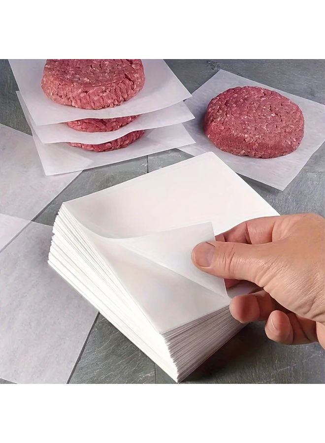Brown Hamburger Patty Paper 100pcs Non Stick Waterproof Oil Resistant For Baking BBQ Cakes Food Grade - Image 1