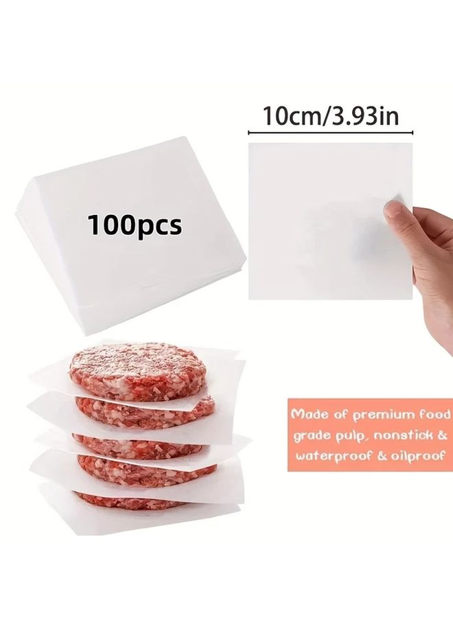 Brown Hamburger Patty Paper 100pcs Non Stick Waterproof Oil Resistant For Baking BBQ Cakes Food Grade - Image 3