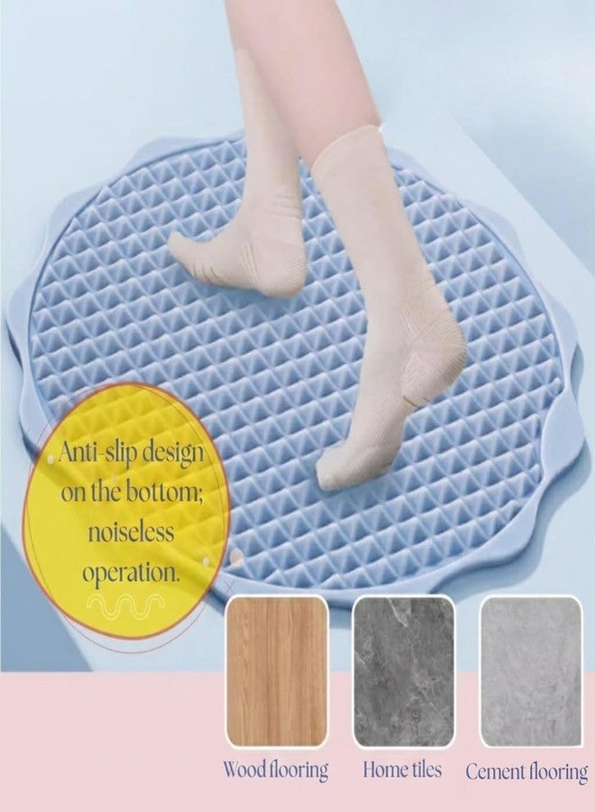 TRUJVE Foot Massage Mat Silicone Acupressure Bath Mat Anti Slip Reflexology Spikes for Bathroom Floor, Foot Cleaner Exfoliating Spa Mat for Heel Knee Pain Relief, Blood Circulation, Home Office Use (BLUE) - Image 3