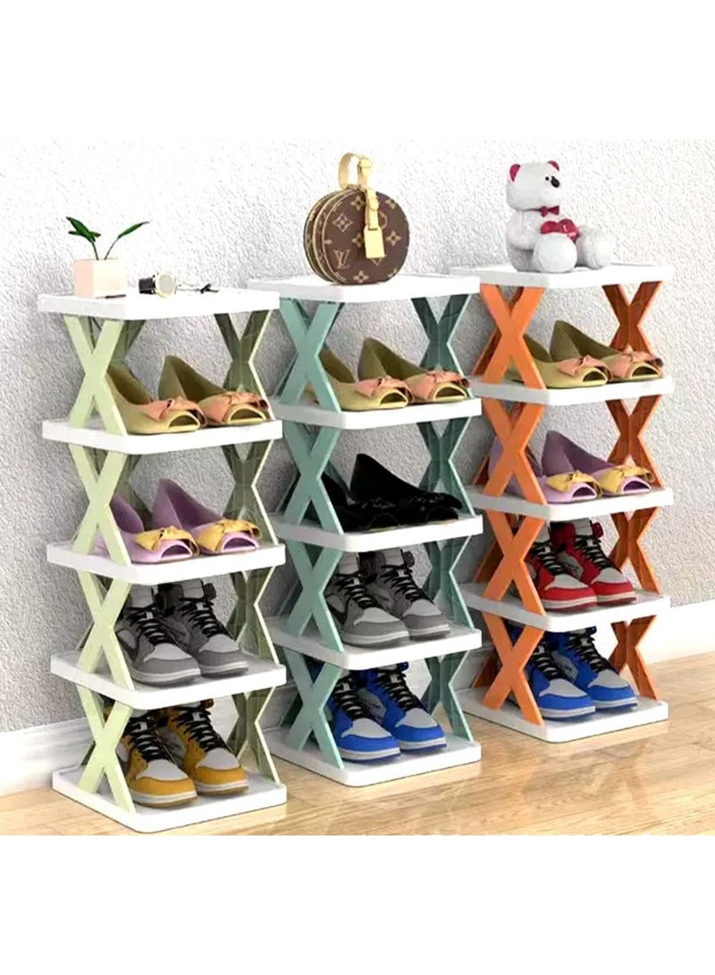 Purfex 5-Tier Shoe Rack Set of 3 –Multi Layer Vertical Tower, Corner Rack,Cabinet Storage Organizer for Small Space and Freestanding Shoe Shelf for Entryway, Closet, and Hallway - Image 1