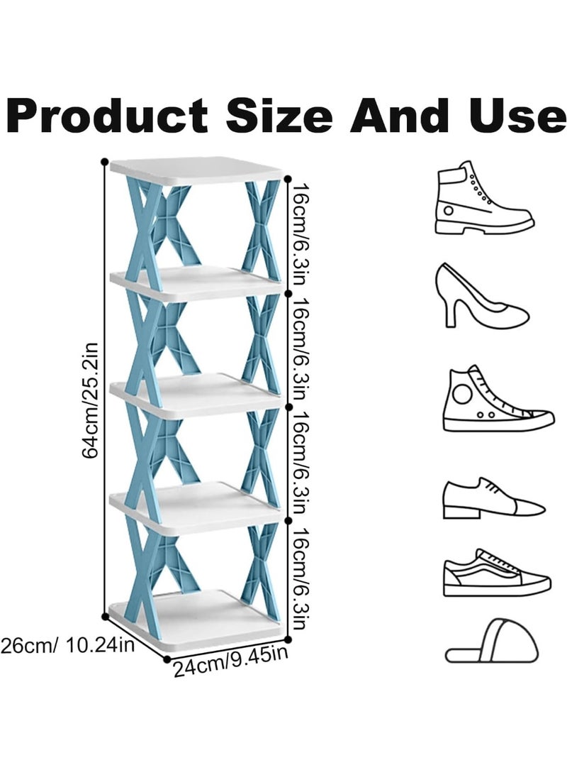 Purfex 5-Tier Shoe Rack Set of 3 –Multi Layer Vertical Tower, Corner Rack,Cabinet Storage Organizer for Small Space and Freestanding Shoe Shelf for Entryway, Closet, and Hallway - Image 4