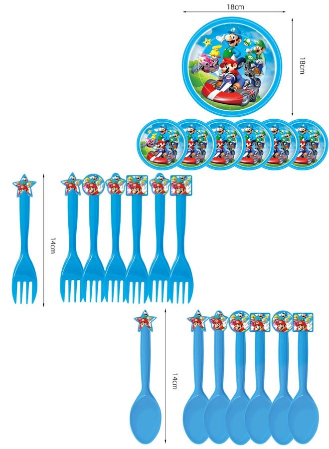 40-piece Mario themed birthday party disposable supplies set  - Image 2