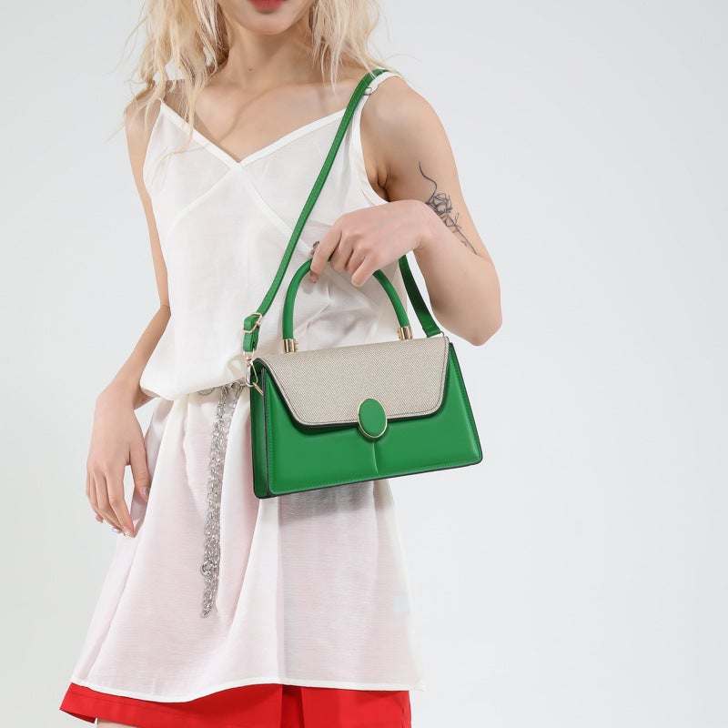 Niche High-End Design Handbag 2025 Summer Fresh And Beautiful Simple High-Face Value Elegant Shoulder Bag - Image 5