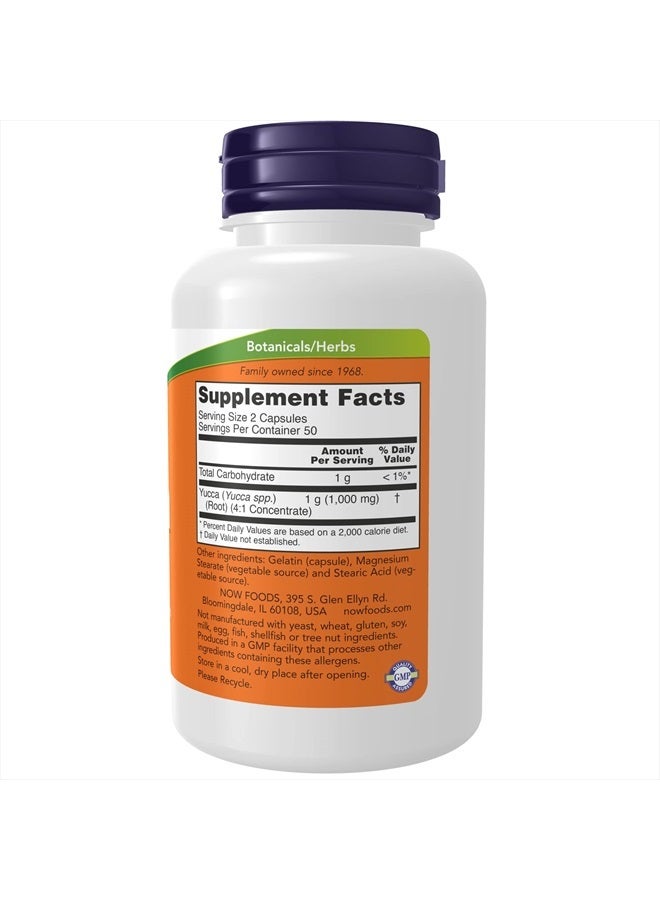 now مكملات، يوكّا (يوكّا spp.) 500 ملغ، تركيز 4:1، مكمل عشبي، 100 كبسولة - Image 2