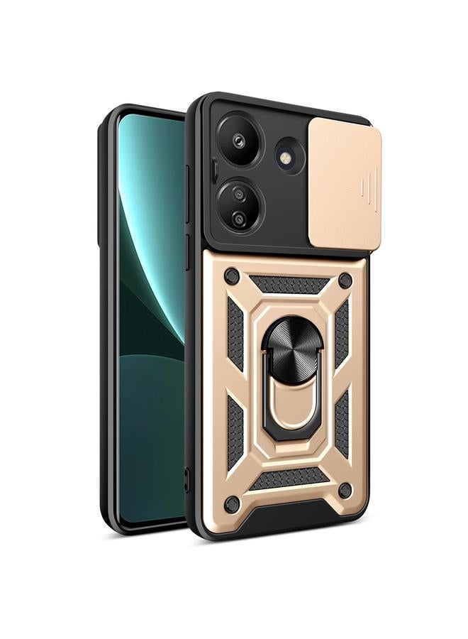 The Bros Case For Xiaomi Redmi 13C 4G Sliding Camera Cover Design TPU Hybrid PC Phone Case