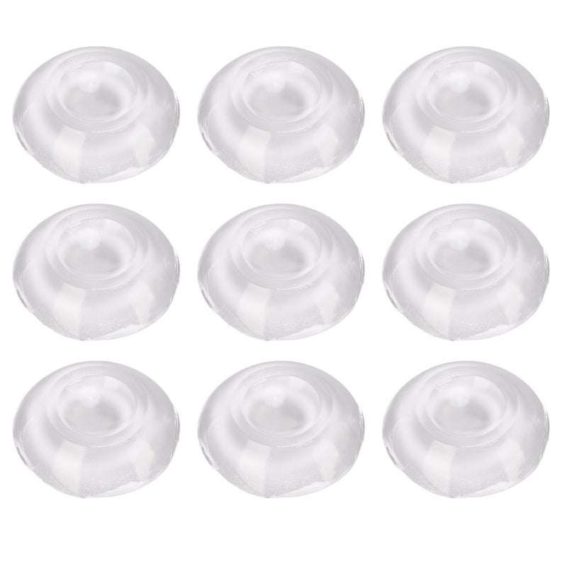 Transparent Door Bumper: Silicone Material Strong Adhesive Backing - Noise Reduction Reusable Silicone Wall Protector for Home Cabinets Refrigerators New Homeowners - Image 1